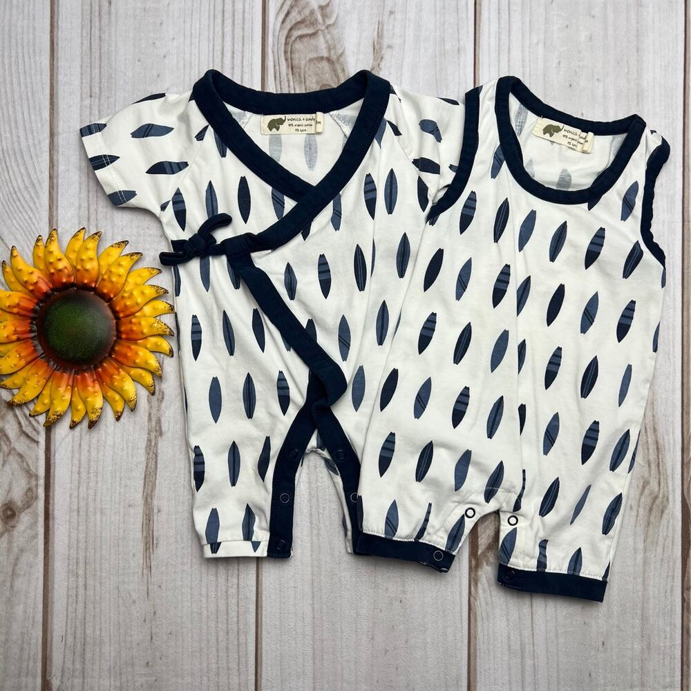 monica +‎ andy surfboard romper set 0-3M